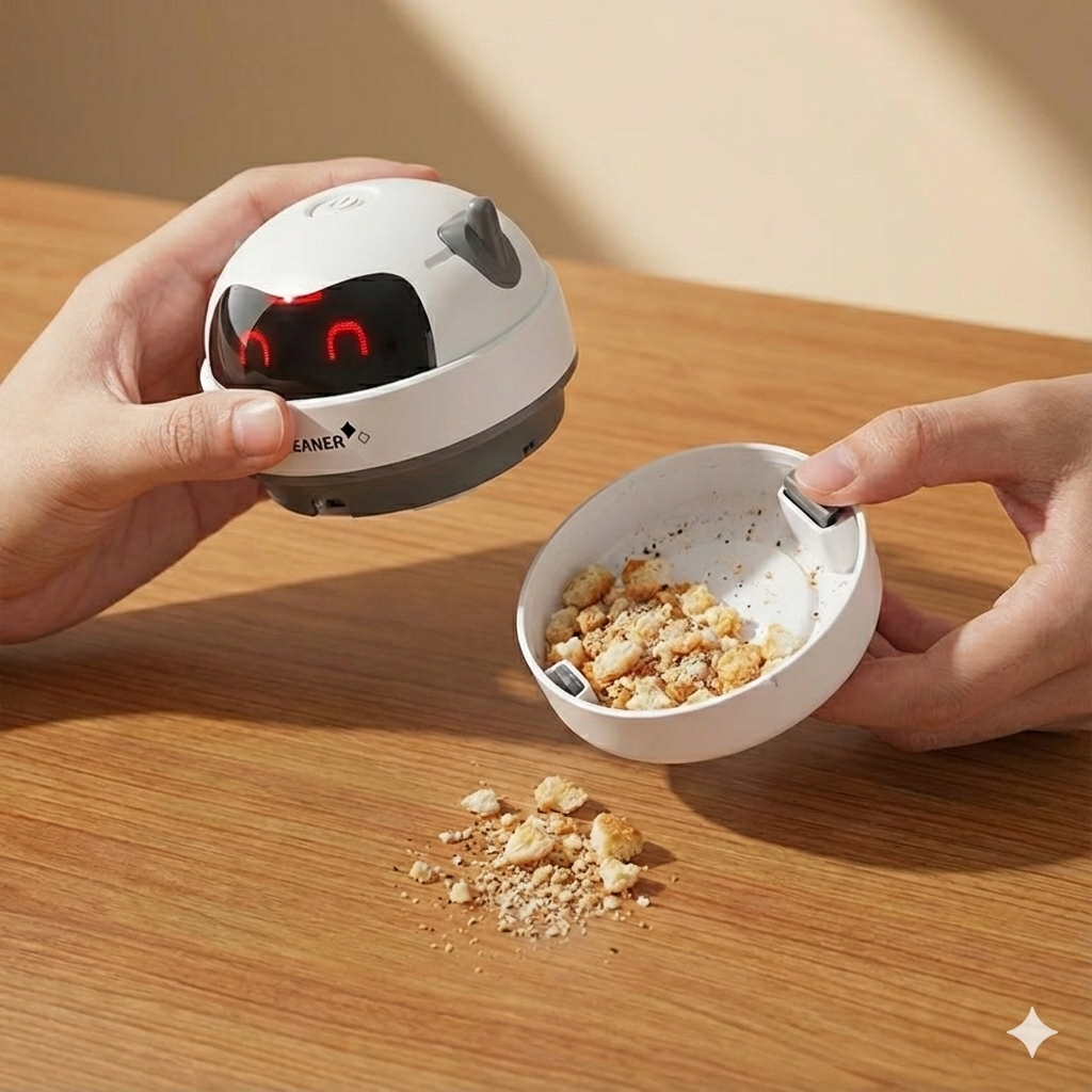 Cleaner.io Şarjlı Mini Masaüstü Süpürgesi