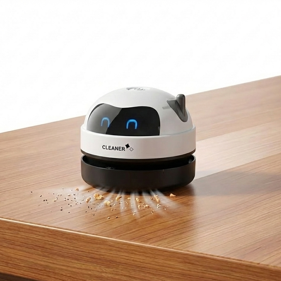 Cleaner.io Şarjlı Mini Masaüstü Süpürgesi